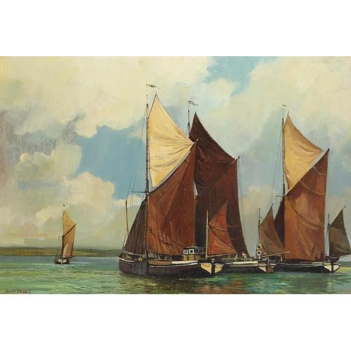 After Dion Pears - Sailing boats on water, British school oil on board, mounted and framed, 58cm x: After Dion Pears - Sailing boats on water, British school oil on board, mounted and framed, 58cm x 38cm excluding the mount and frame