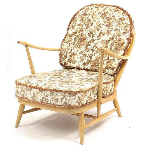 Ercol light elm Windsor armchair, 78cm high: Ercol light elm Windsor armchair, 78cm high