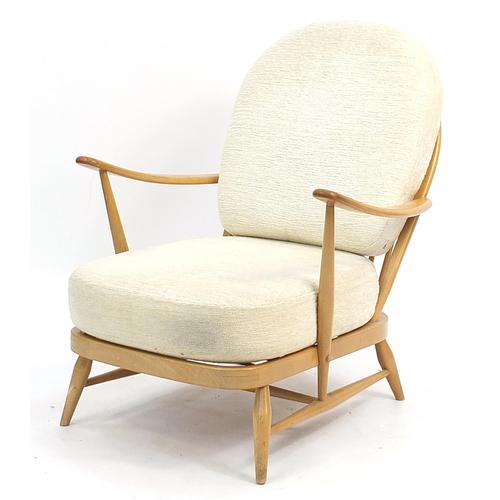 Ercol light elm Windsor armchair, 85cm high: Ercol light elm Windsor armchair, 85cm high
