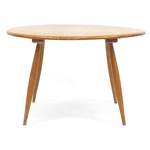 Ercol elm circular coffee table, 45.5cm high x 73cm in diameter: Ercol elm circular coffee table, 45.5cm high x 73cm in diameter
