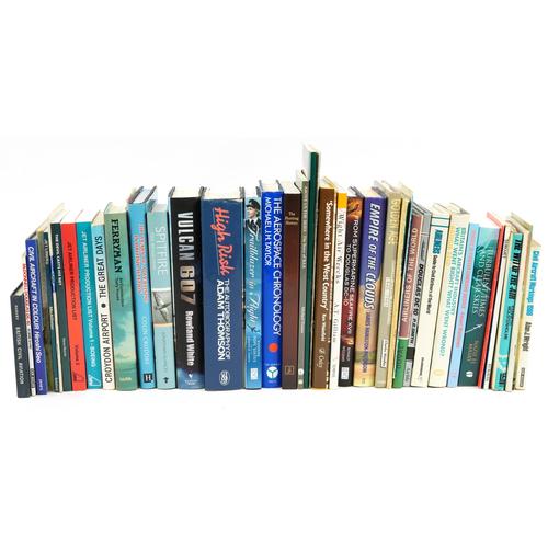 Collection of mostly civil aviation interest hardback and paperback books including The Aerospace: Collection of mostly civil aviation interest hardback and paperback books including The Aerospace Chronology, Air Liners of the World, Jet Air Liner Production List and Heroes of The Fighter Command S