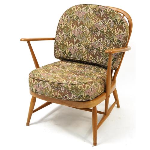 Ercol light elm Windsor armchair, 78cm high: Ercol light elm Windsor armchair, 78cm high