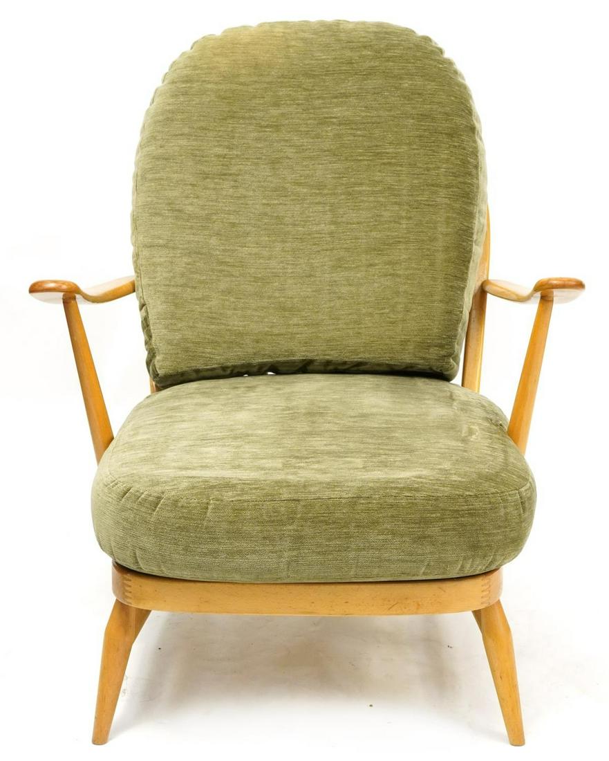 Ercol Windsor 203 light elm stick back armchair, 88cm high: Ercol Windsor 203 light elm stick back armchair, 88cm high
