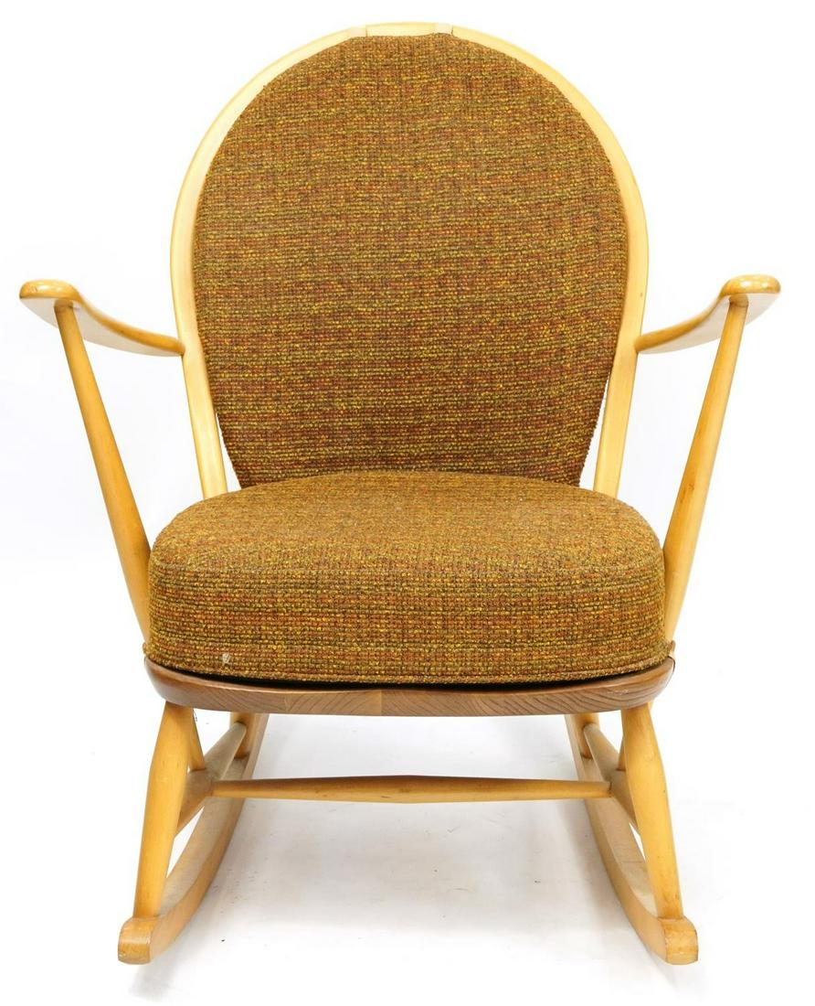 Ercol Windsor 470 light elm rocking chair, 78cm high: Ercol Windsor 470 light elm rocking chair, 78cm high
