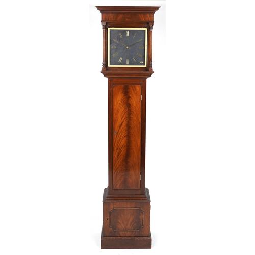 Astral mahogany longcase clock with Roman numerals, 200cm high: Astral mahogany longcase clock with Roman numerals, 200cm high