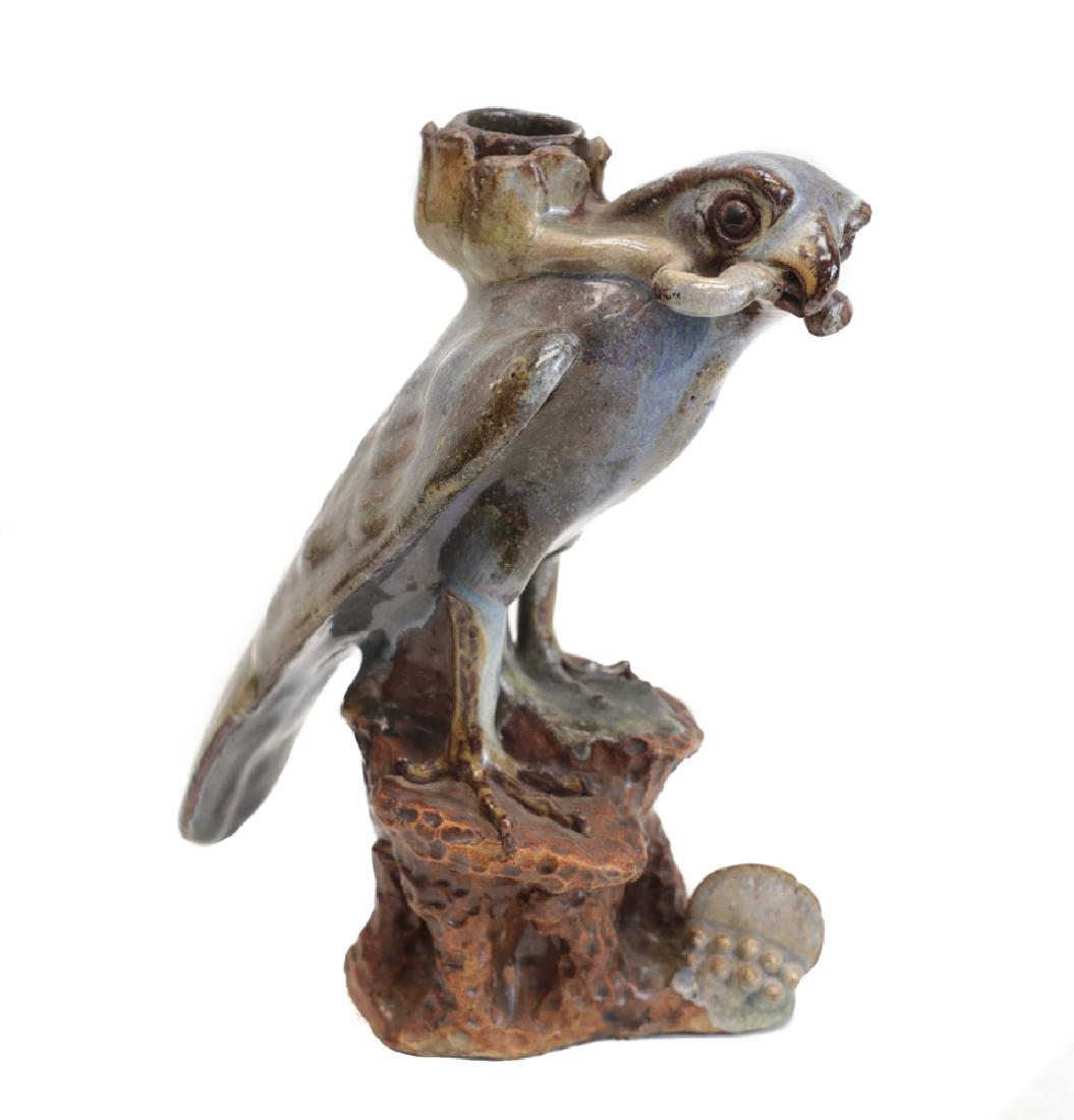 Chinese Shiwan Pottery Stoneware Figurine, Hawk (1 of 4)