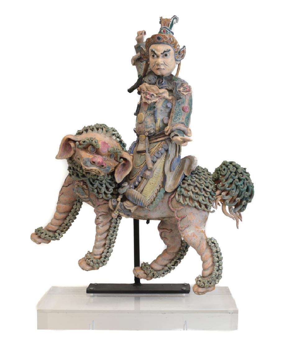 Chinese Polychrome Stucco Figure Decoration (1 of 4)