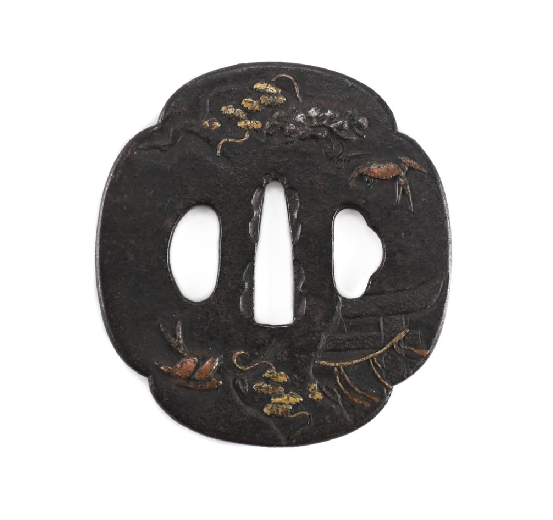Japanese Iron Mokko Tsuba (1 of 3)