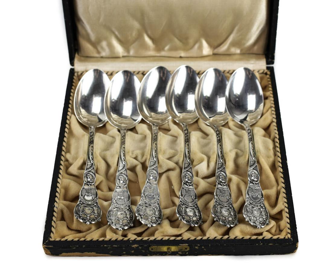 6pc Weidlich Sterling Silver Spoons New York Souvenir (1 of 6)