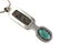 VTG Sterling Silver Amber Turquoise Modernist Statement - 3