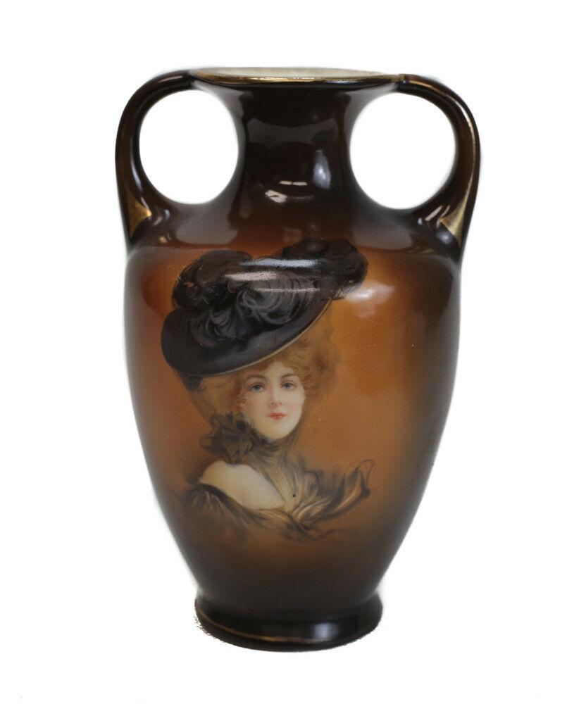 Robert Hanke Austrian Porcelain Twin handled Vase, (1 of 3)