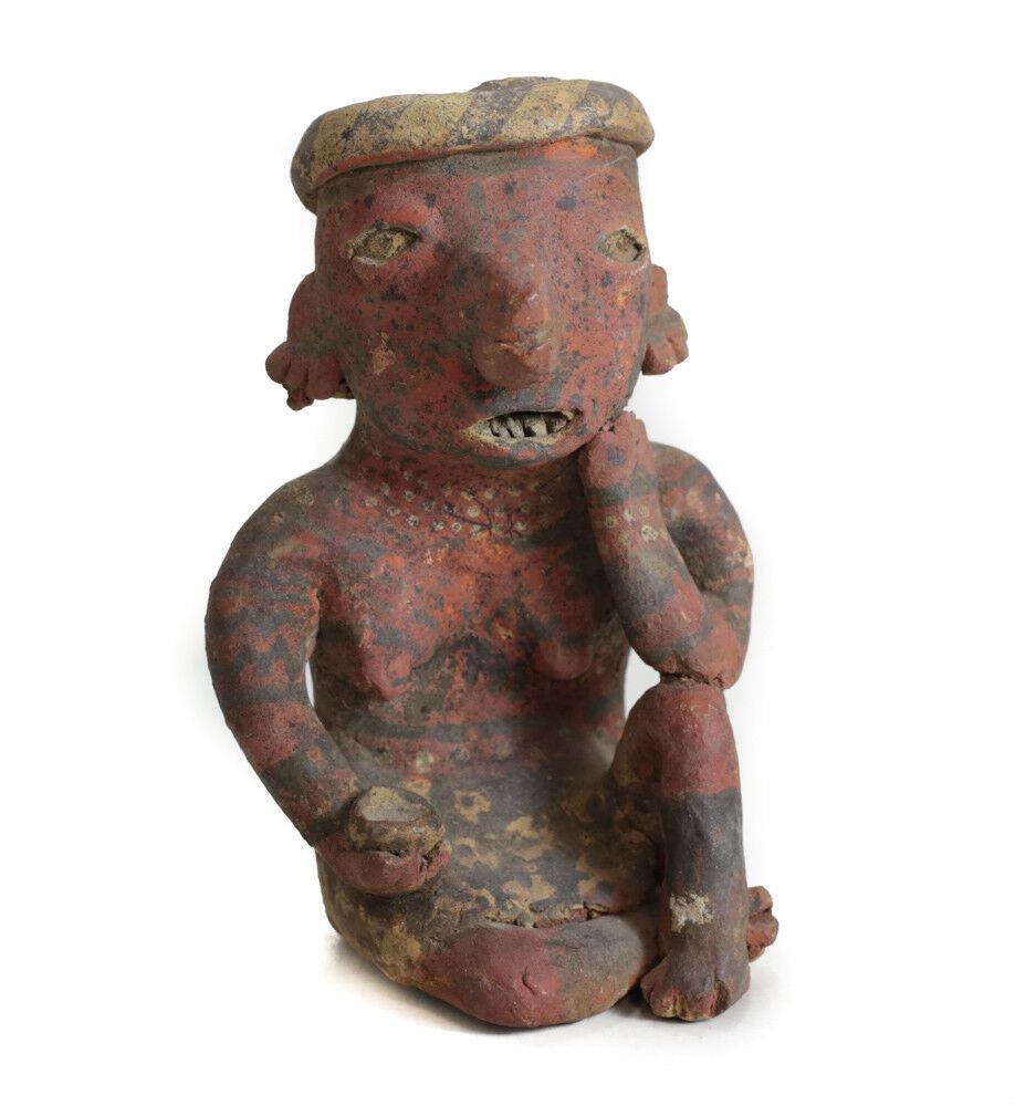 Pre-Columbian NAYARIT Mexico Pottery Small Seated (1 of 4)