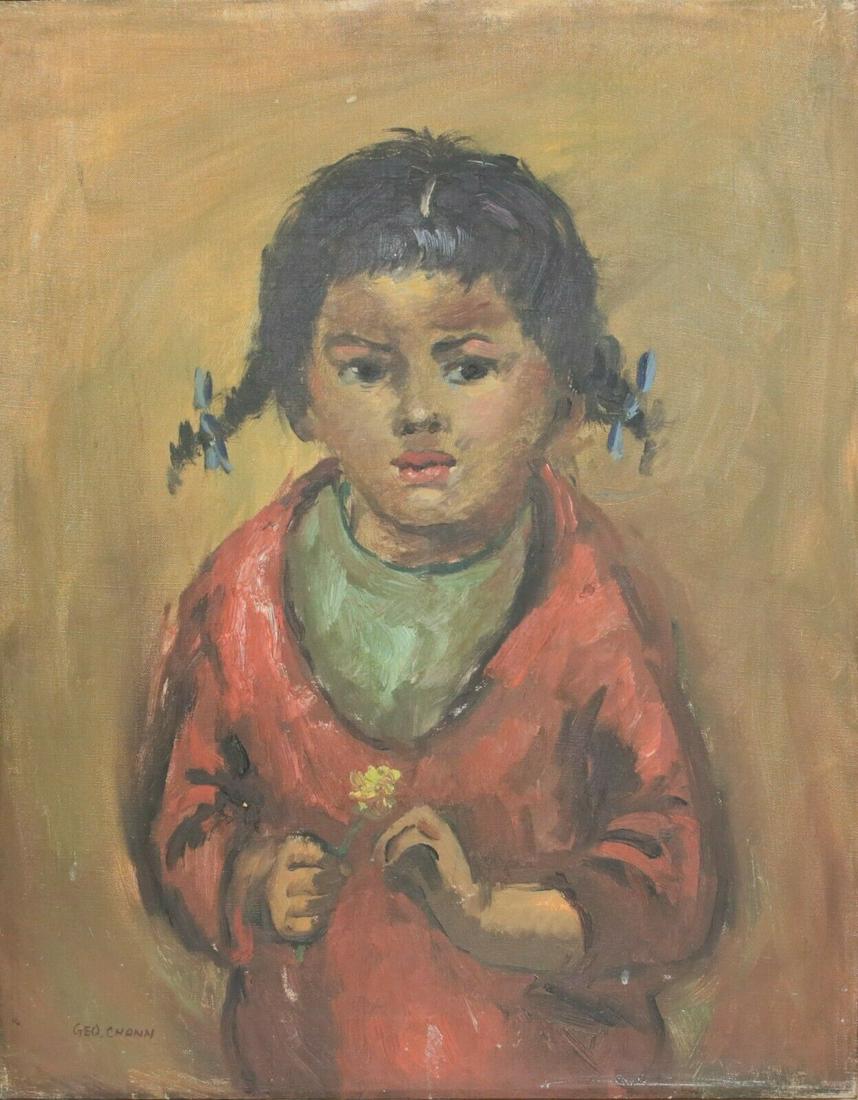 George Chann  (Chinese American 1913 - 1995) Oil (1 of 7)