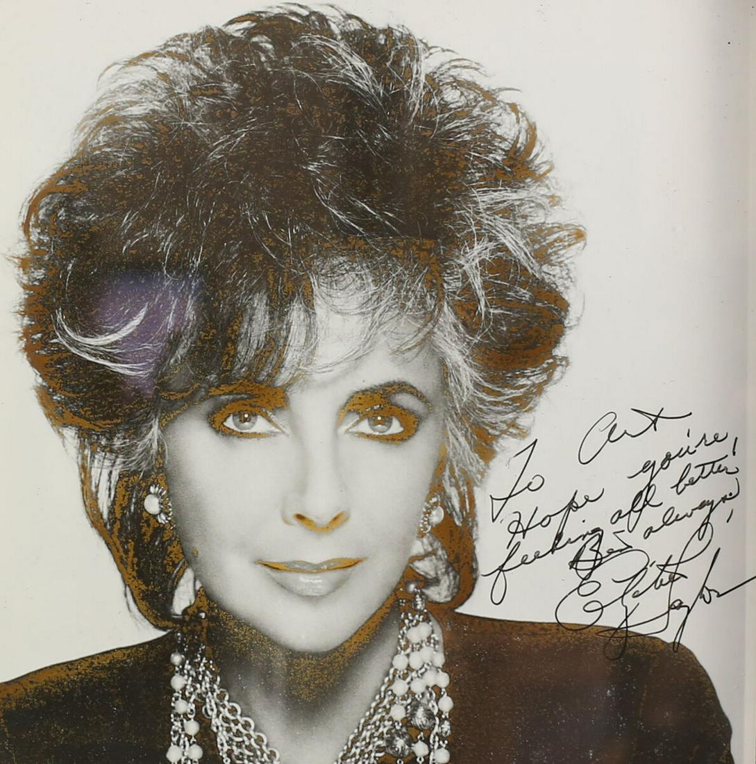 Elizabeth Taylor Autographed Photograph in Gilt & Black (1 of 3)