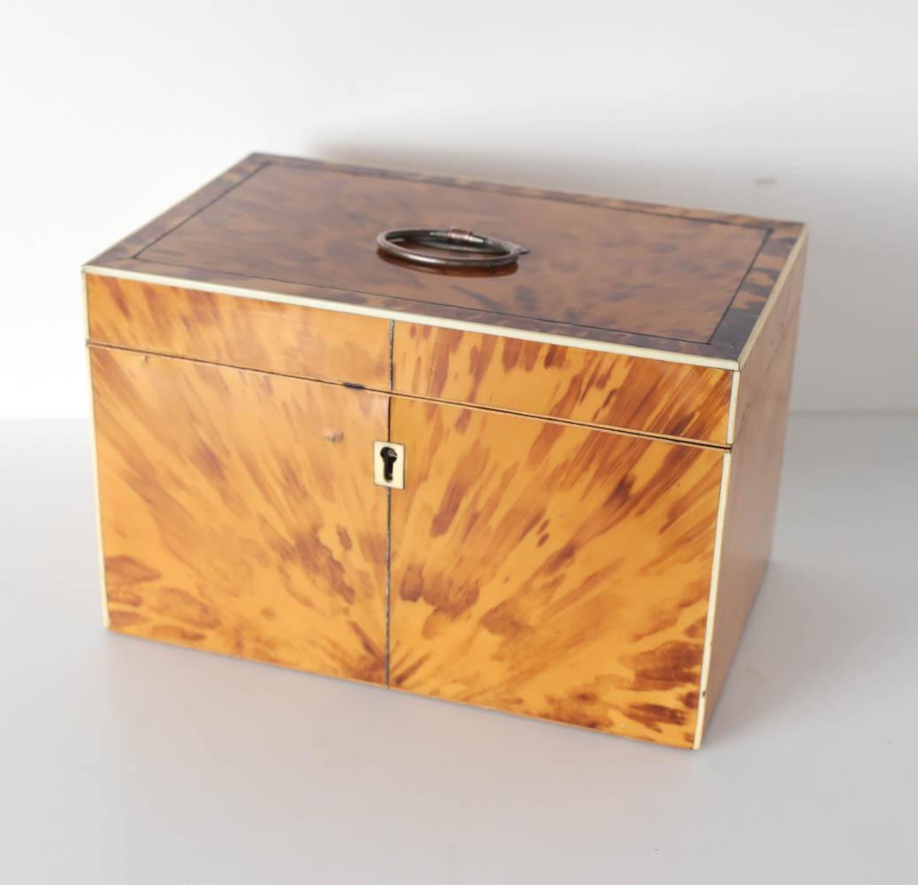 Tortoise Shell Dual Tea Caddy (1 of 6)