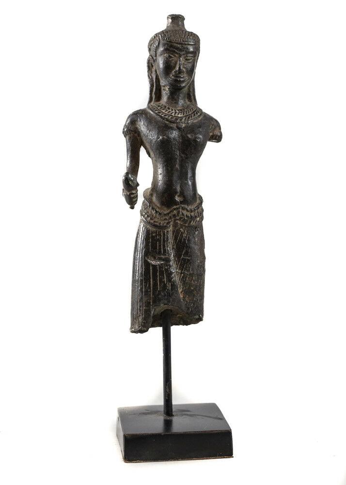 Early Bronze Khmer Female Deity Lakshmi Figure (1 of 3)