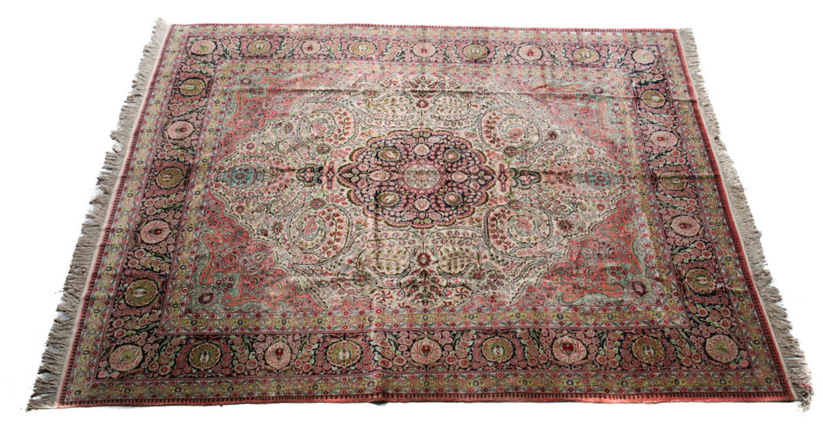 Chinese Persian Silk Rug C.1980 (1 of 9)