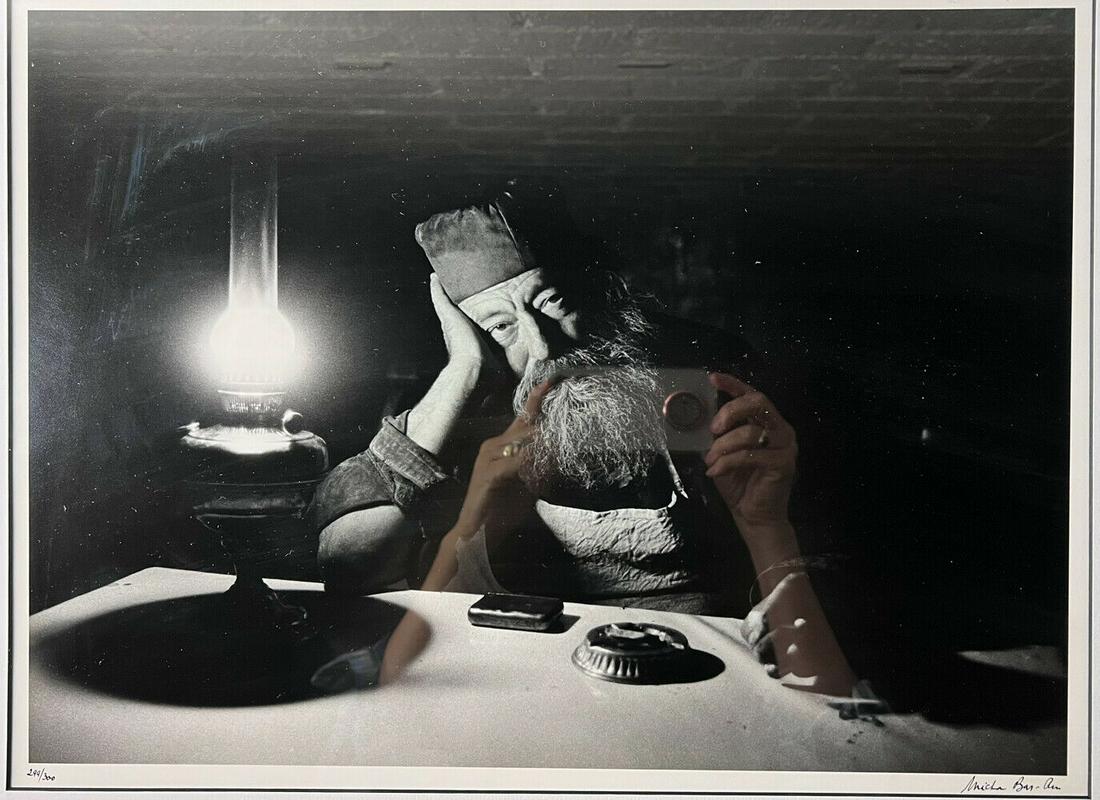 Micha Bar-Am Israel 1930 - Photograph Father Neophitus: Micha Bar-Am (Israel 1930 -), black and white Photograph Father Neophitus, Santa Katarina Monastery, Sinai 1967, ltd edition of 300. Signed in pen lower right margin. In black frame, glazed. 5.5lb Mea