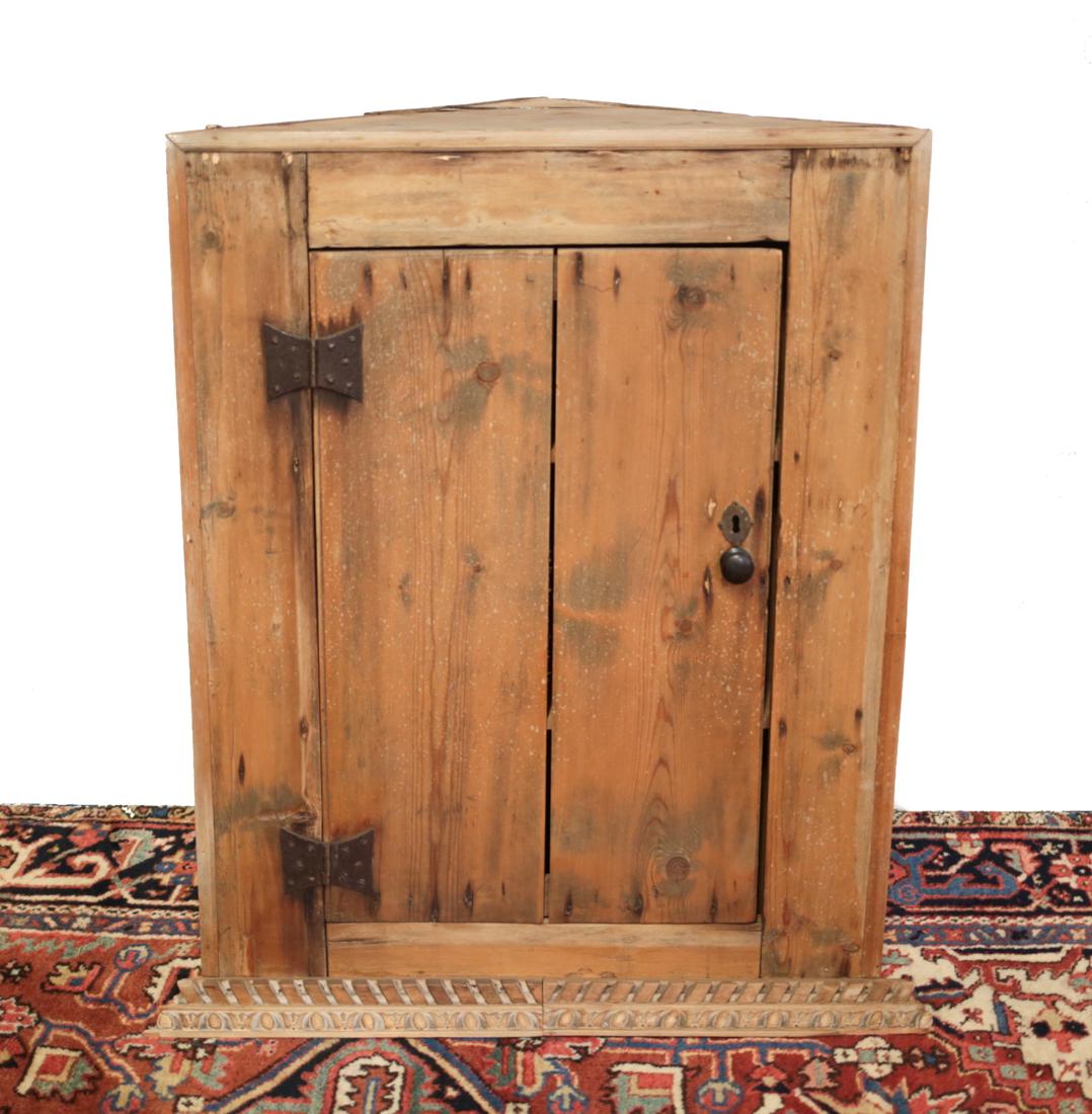 Continental Rustic Farmhouse corner wall cabinet (1 of 4)