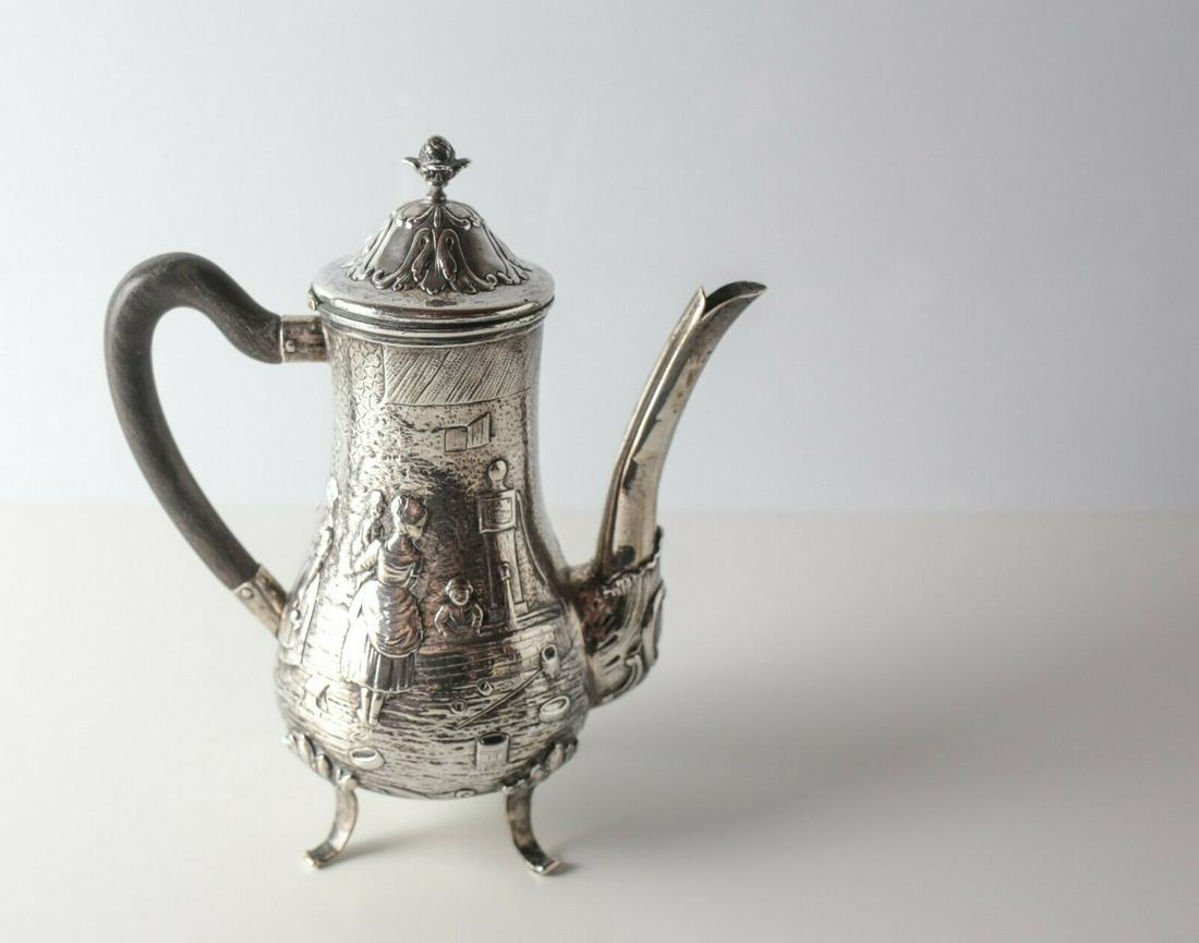 German Hanau 833 Silver footed Teapot George Roth & Co (1 of 6)