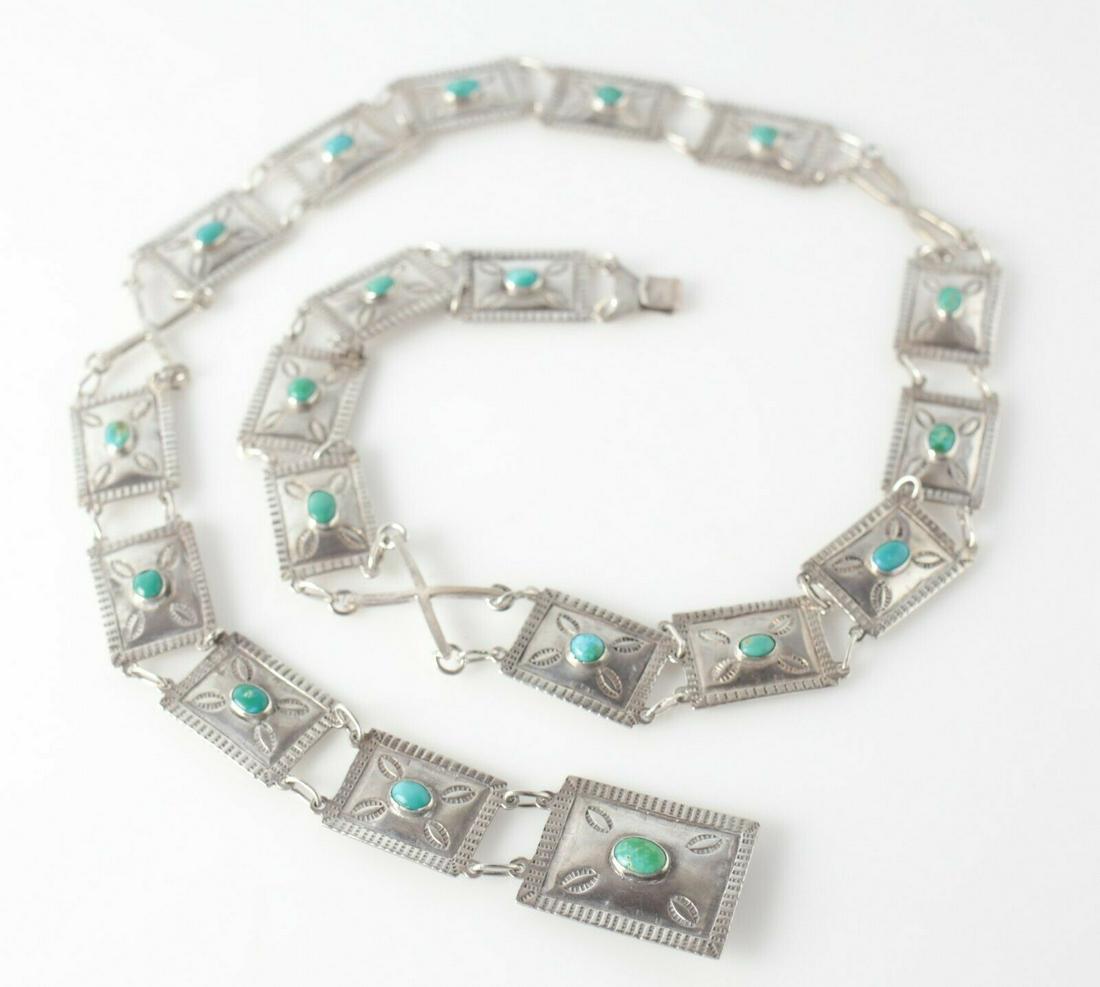Sterling Silver and Turquoise Navajo Concho belt - 18 (1 of 6)
