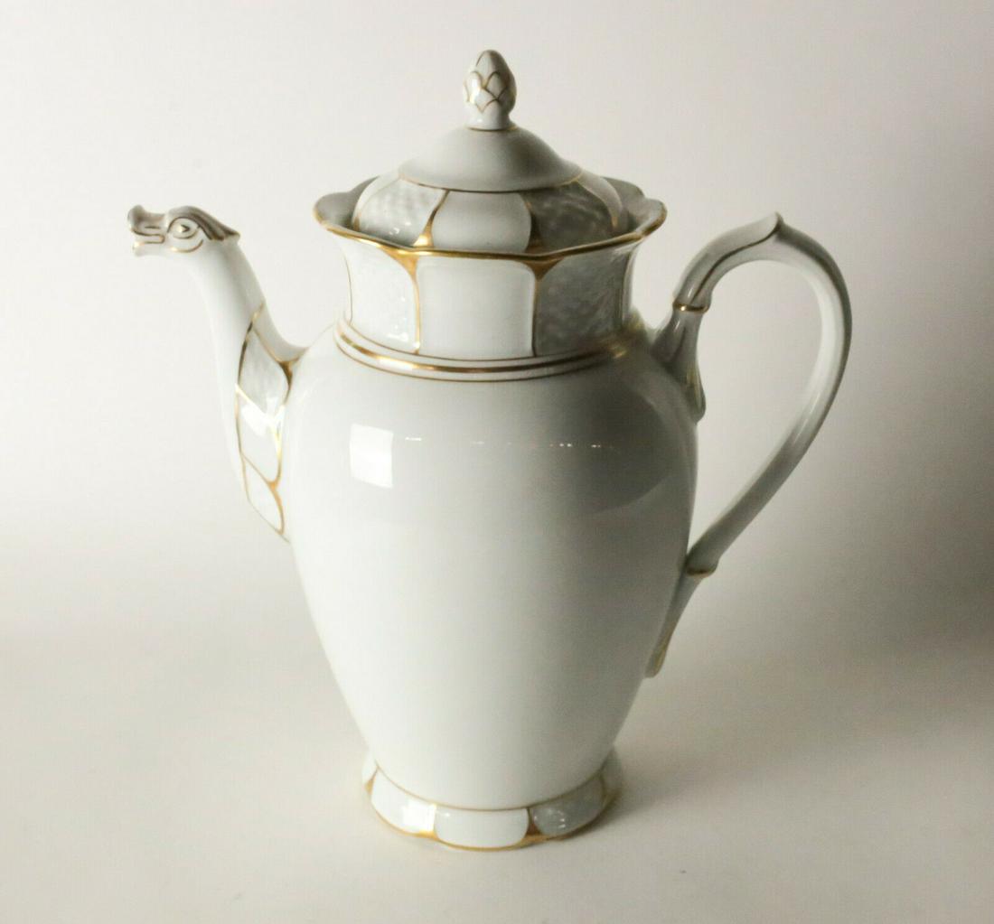 Rosenthal Bavaria Barrock Coffee Pot, c1920. Off white (1 of 8)