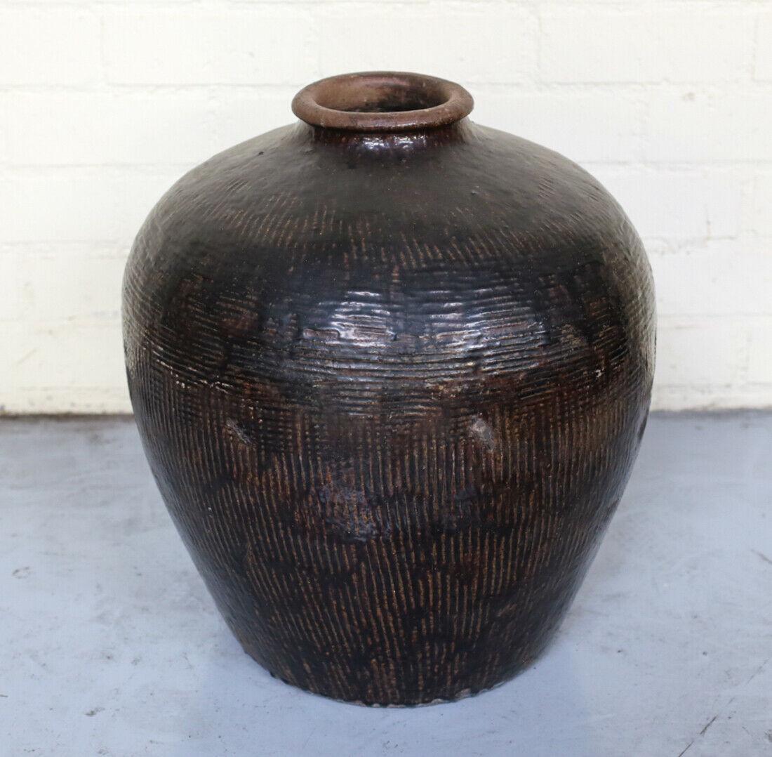 Large Chinese Martaban Earthenware Storage Vessel (1 of 5)