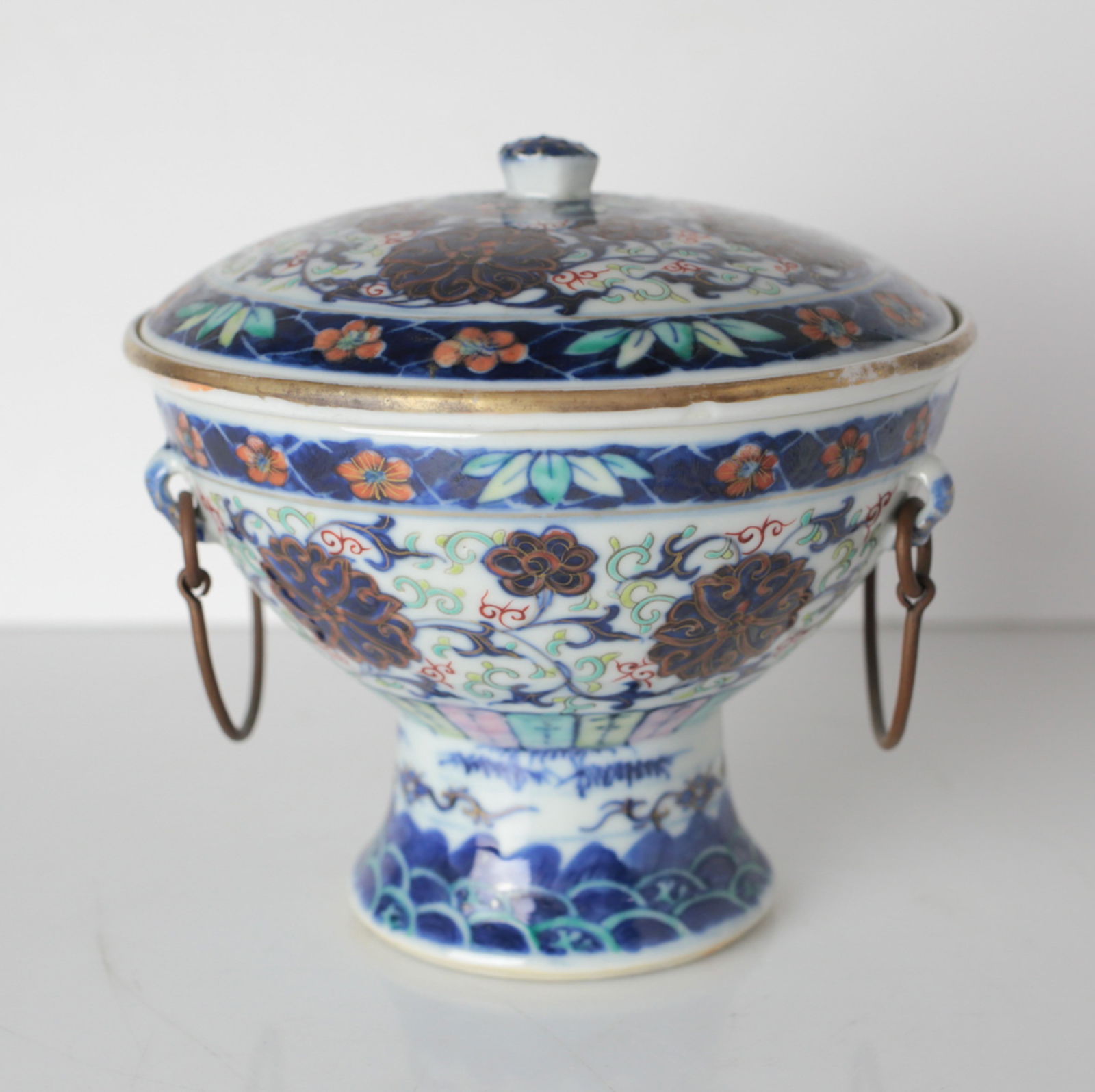 Guangxu Chinese Footed Doucai Porcelain Double cup / bowl (1 of 10)