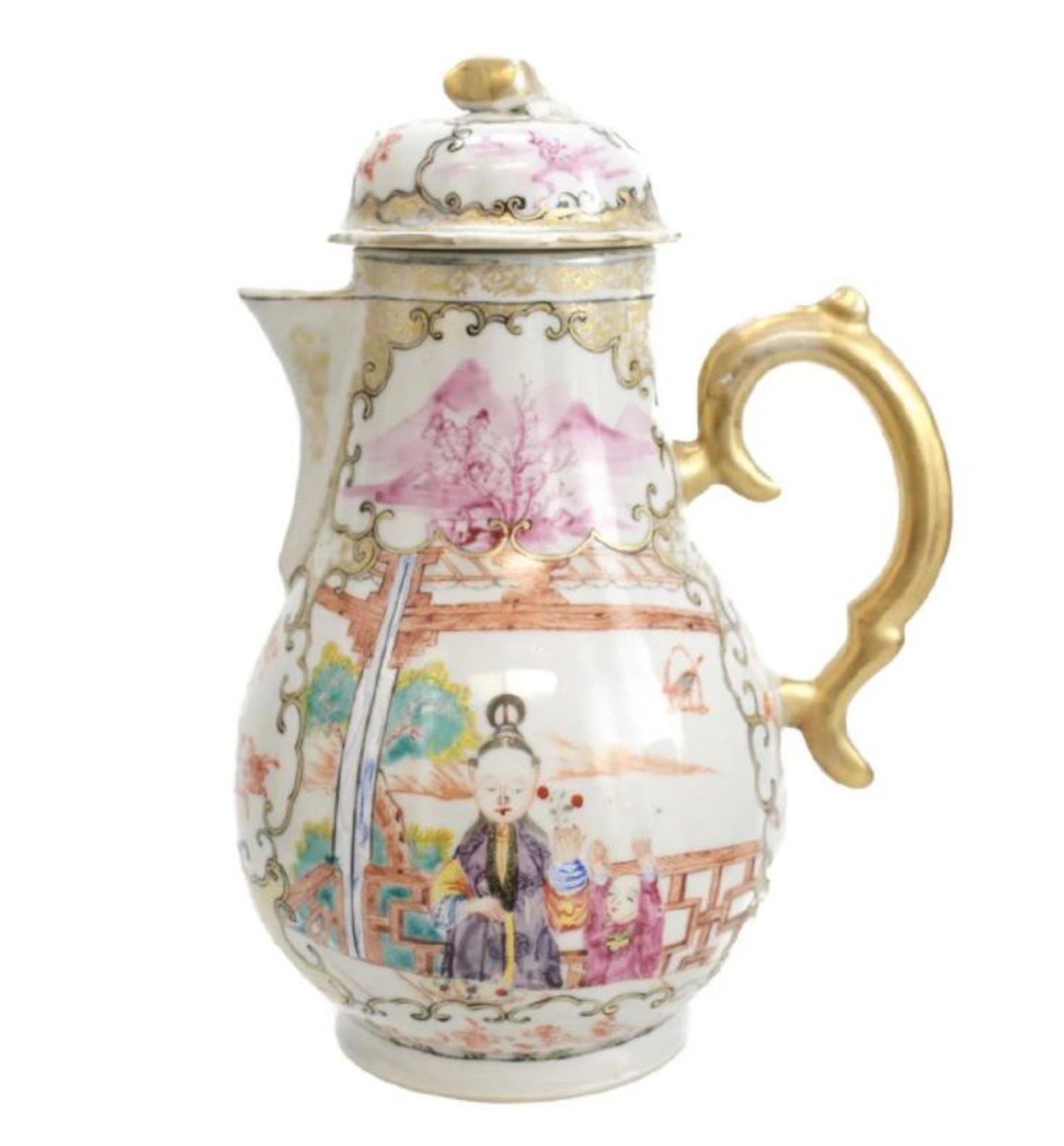 Chinese Porcelain Coffee Pot (1 of 5)