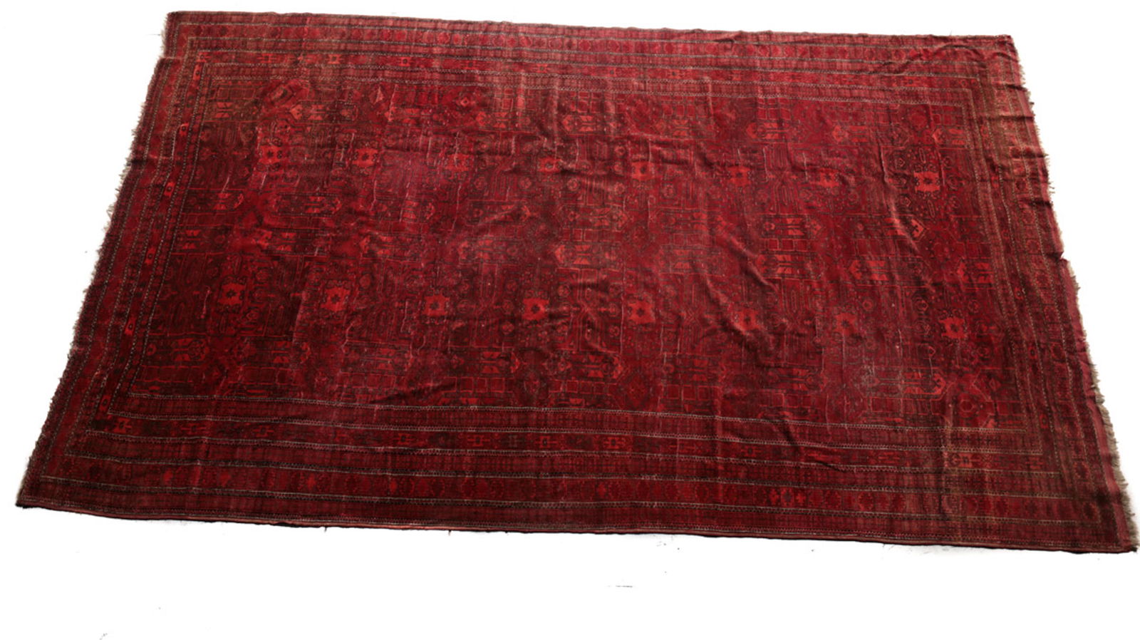 Antique Afghan Wool Rug c1900 (1 of 7)