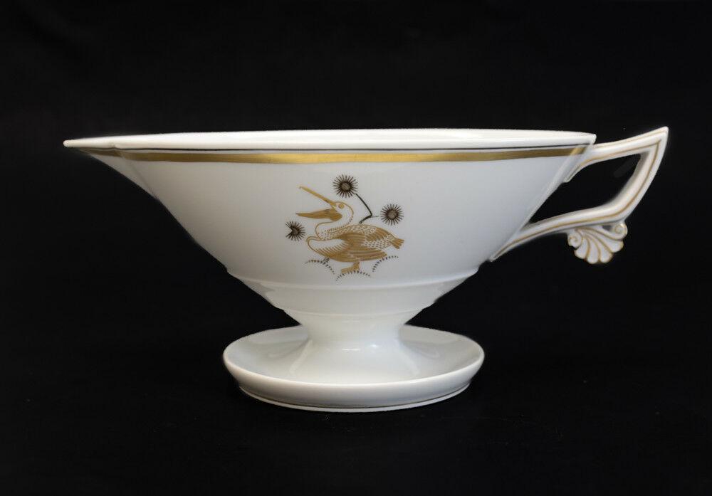 Royal Copenhagen Gravy Sauce Boat, Gold Animals, Art Deco c1938 RARE pattern (1 of 4)