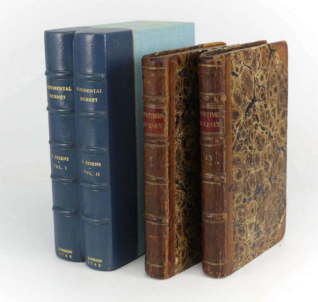 Laurence Sterne 'A Sentimental Journey through France and Italy 2Vol 1768 (1 of 8)