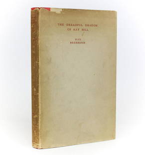 Max Beerbohm  'The Dreadful Dragon of Hay Hill'. William Heinemann, 1928 1st Ed: Beerbohm, Max 'The Dreadful Dragon of Hay Hill'. William Heinemann, London, 1928. 1st Edition hardback book w/ dust jacket, Grey boards w/ red cloth spine and gold lettering. 115pp. Weight 9oz. Measur