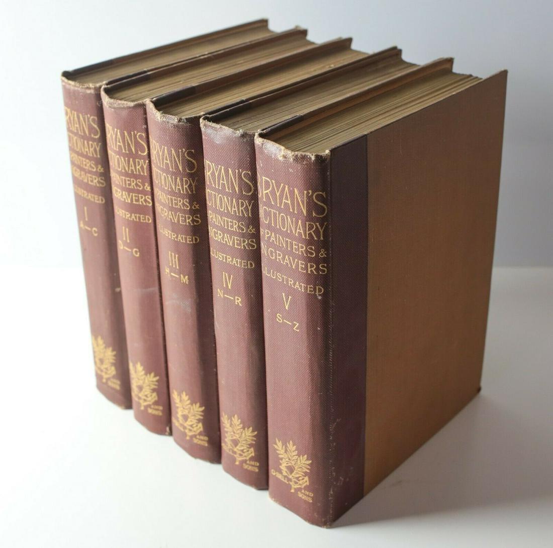 5 vol set George C Williamson Bryan's Dictionary of Painters and Engravers 1925 (1 of 12)