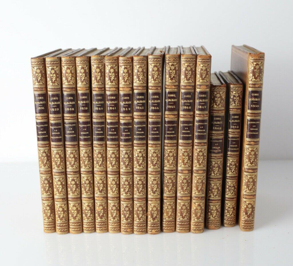 15 vol. George Crukshank, The Comic Almanack 1836-1850, Sangorski & Sutcliffe (1 of 8)
