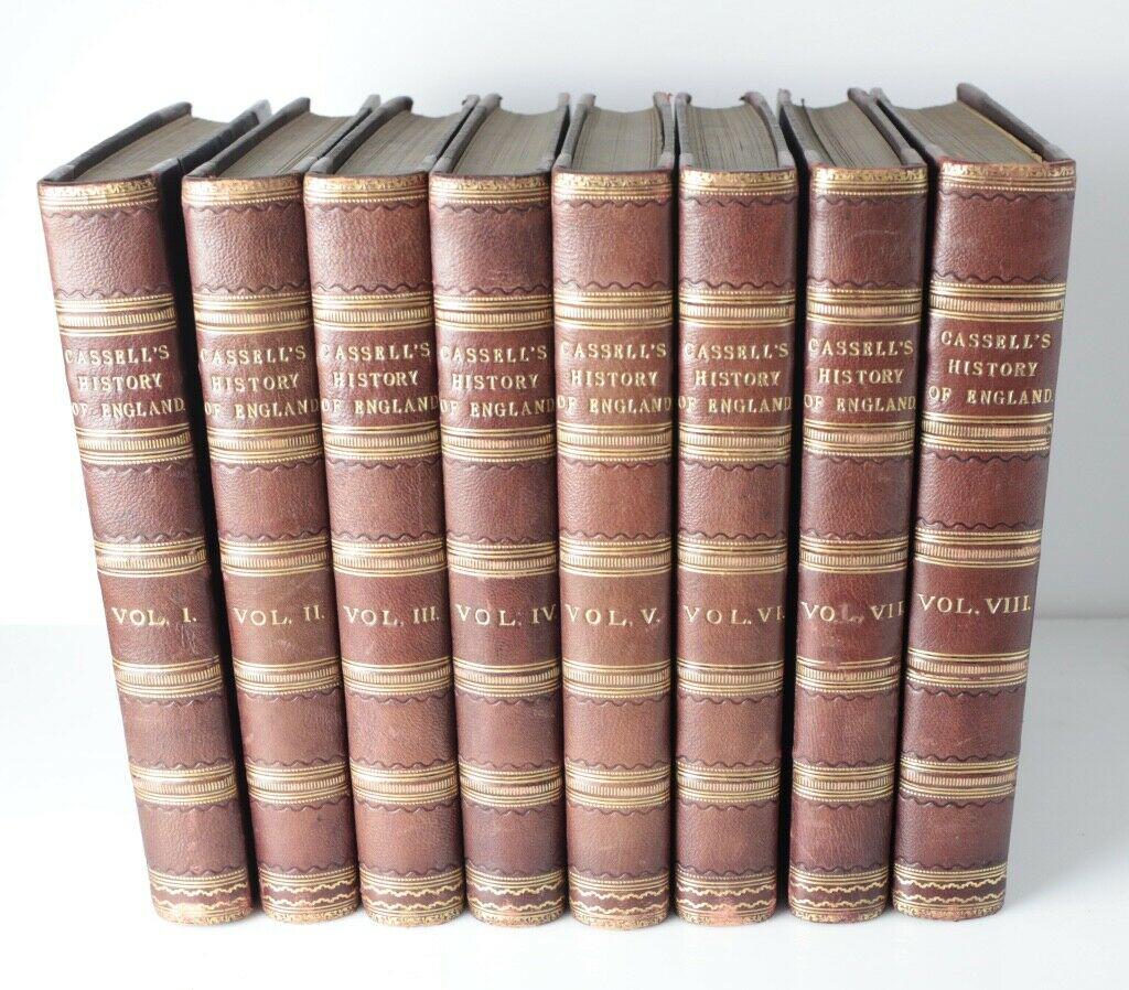 8 Vol. Set, Cassell's History of England, Published Cassell and Co. c.1901 (1 of 9)