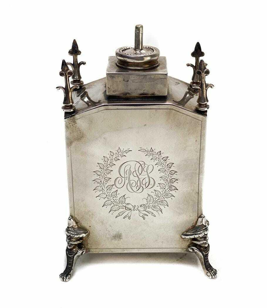Woodside American Sterling Silver Tea Caddy, 1850 (1 of 8)