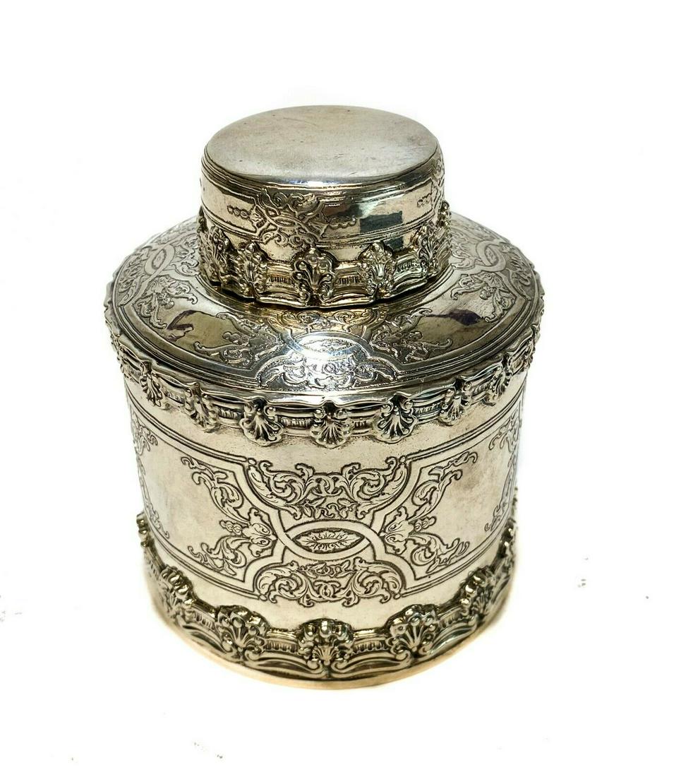 Tiffany & Co Sterling Silver Tea Caddy, 1936 (1 of 3)