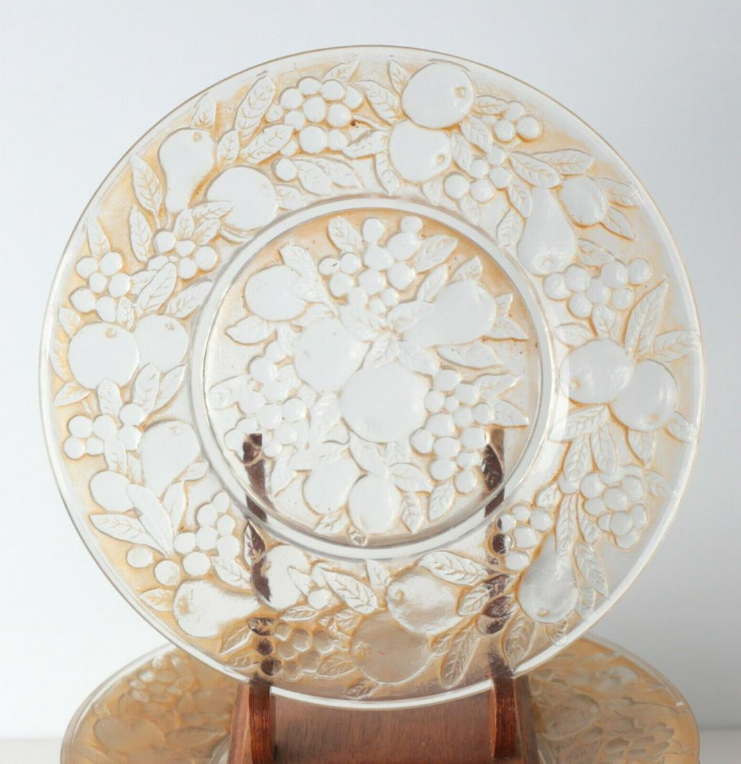 9pc Consolidated Martele Five Fruits Light Brown American Glass Salad Plates (1 of 7)