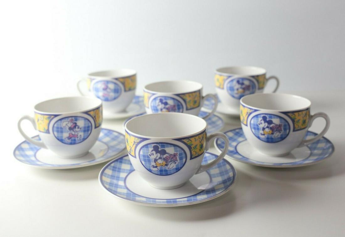 Discontinued 6pc Euro Disney Disneyland Paris Coffee Cup / Teacup and Saucers (1 of 4)