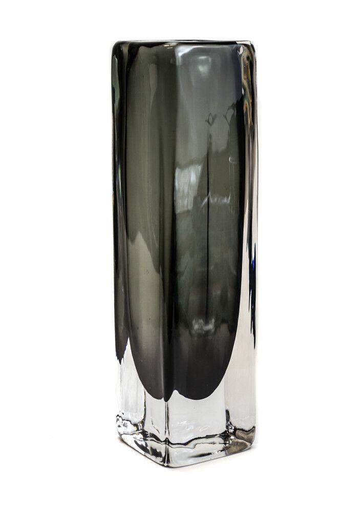 Orrefors Nils Landberg Art Glass Dusk Series Sommerso 9.125â€ vase c 1960 smoke (1 of 4)