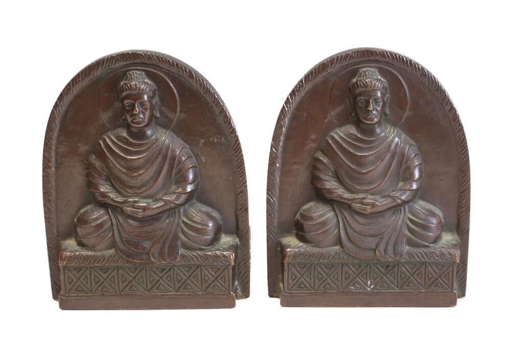 Tiffany Studios NY Bronze patinated Buddha Bookends # 1025 (1 of 5)