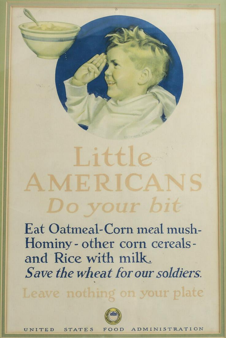 Cushman Parker Lithograph WWI Propaganda Advert  Little Americans Do Your Bit (1 of 3)