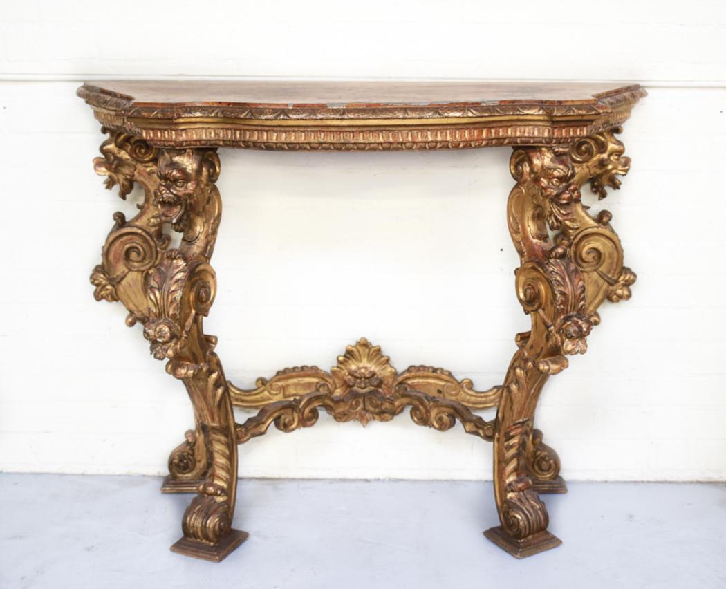 Gilt Hand Carved Console Table (1 of 10)