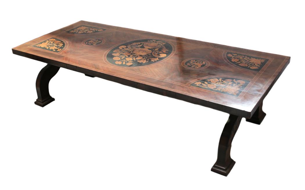 Large Italian Marquetry Inlaid Coffee Table (1 of 9)