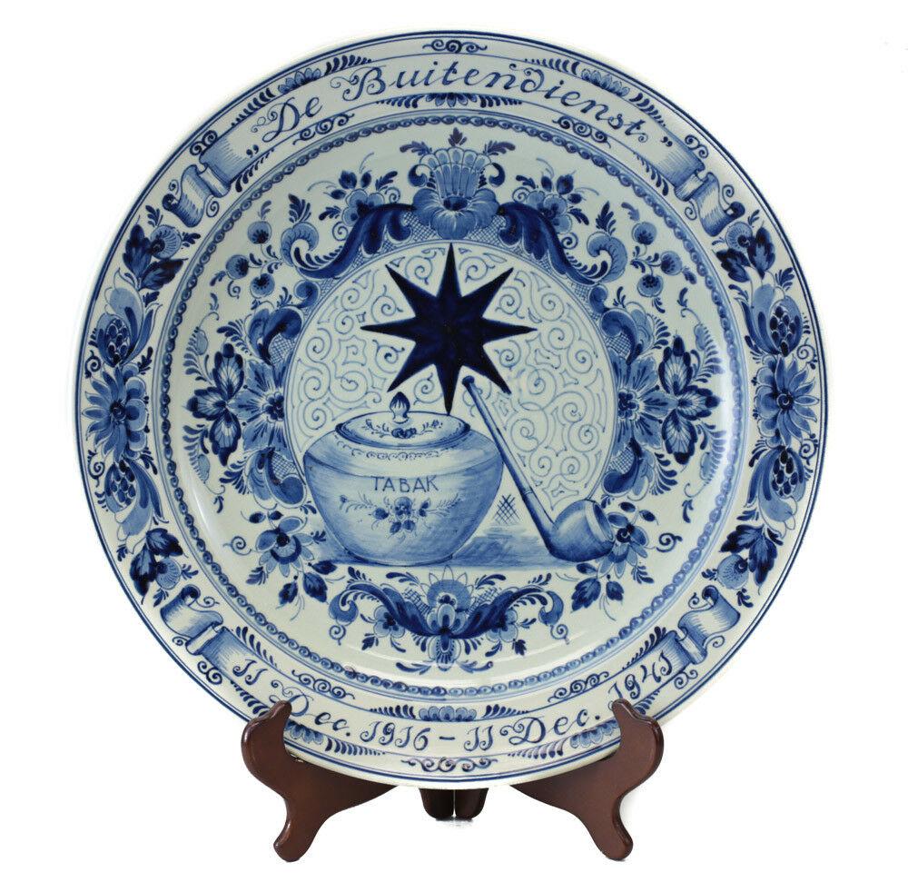Delft Faience Earthenware Charger, 19th century Commemorative De Buitendienst (1 of 4)