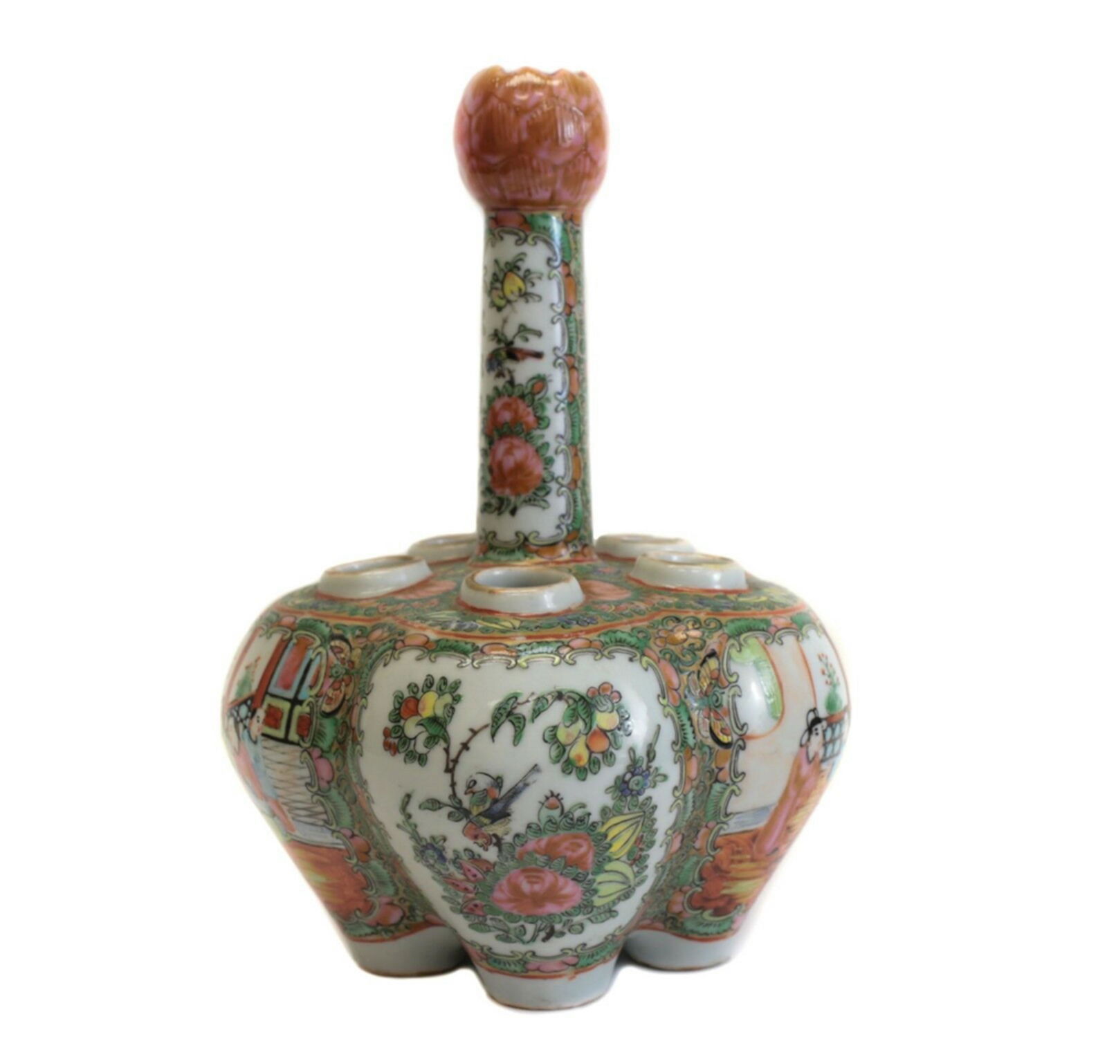 Chinese Porcelain tulipiere flower vase (1 of 4)