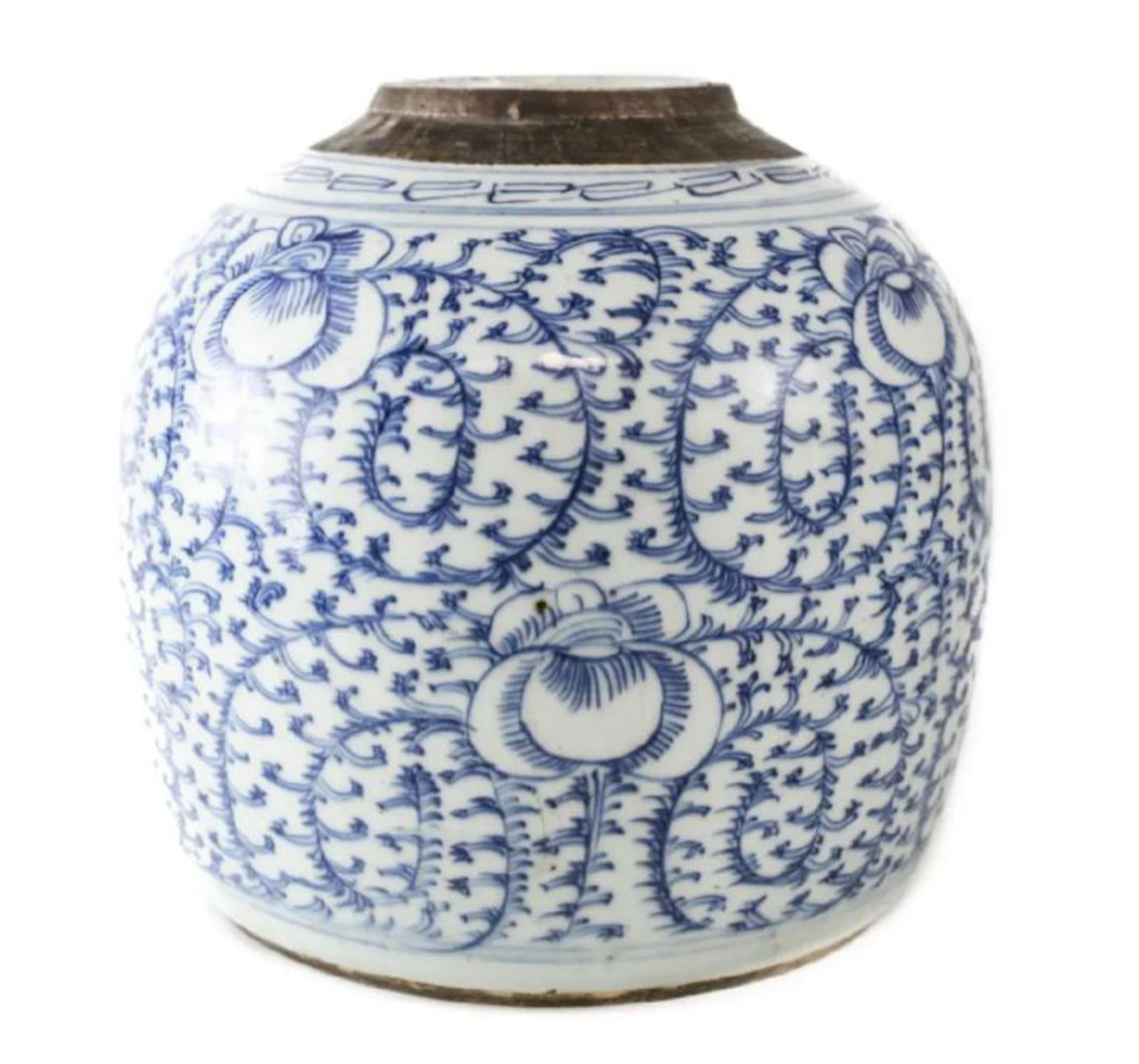 Chinese Blue & White Ginger Jar Vase (1 of 3)