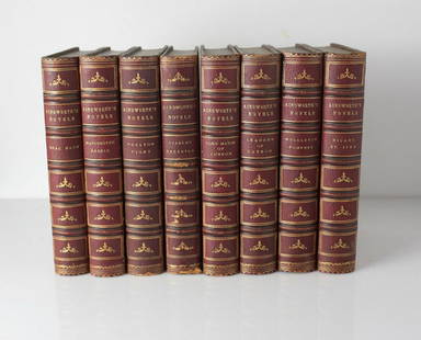 William Harrison Ainsworth Novels in 8 volumes, George Routledge 1880: William Harrison Ainsworth Novels, 8 volumes. Published London George Routledge and Sons. Illustrated by Frederick Gilbert. Preston Fight 1879; The Manchester Rebels 1880; Beau Nash 1880; Stanley Brer