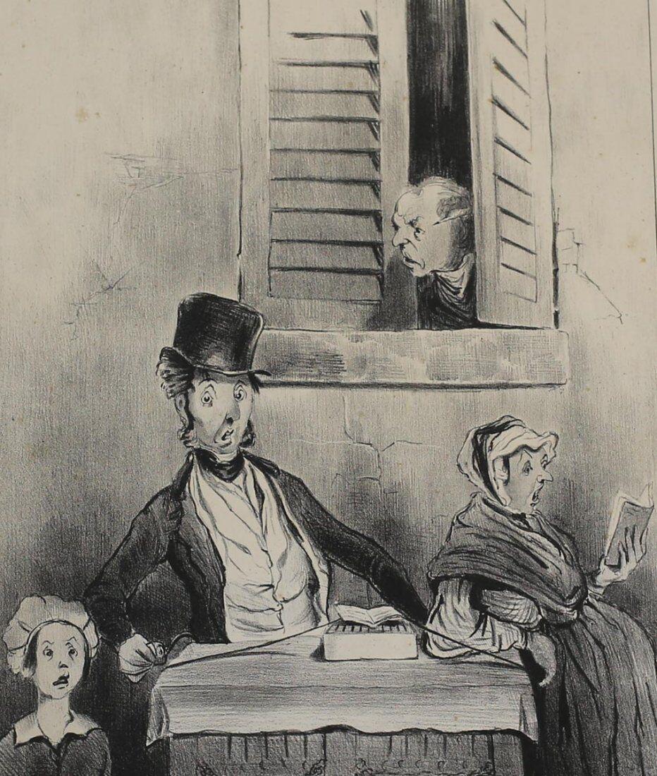 Honore Daumier France 1808-1879 Lithograph Adieu!...Adieu! Le Charivari, 1841 (1 of 2)